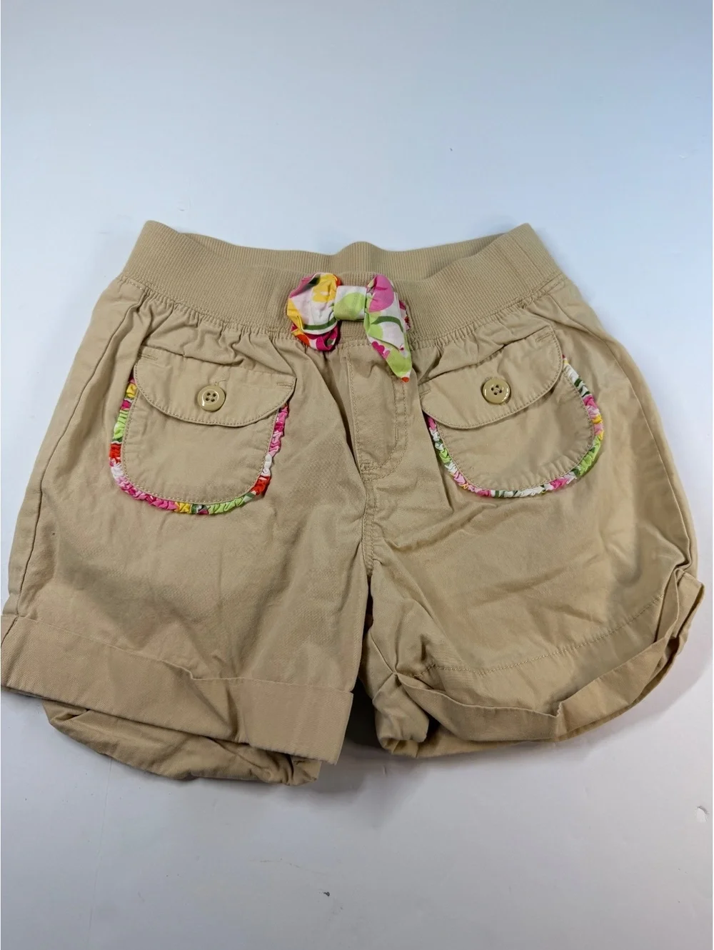 Gymboree Girls Size 8 Pink Floral Ruffle Shorts Tea Time Afternoon 2013